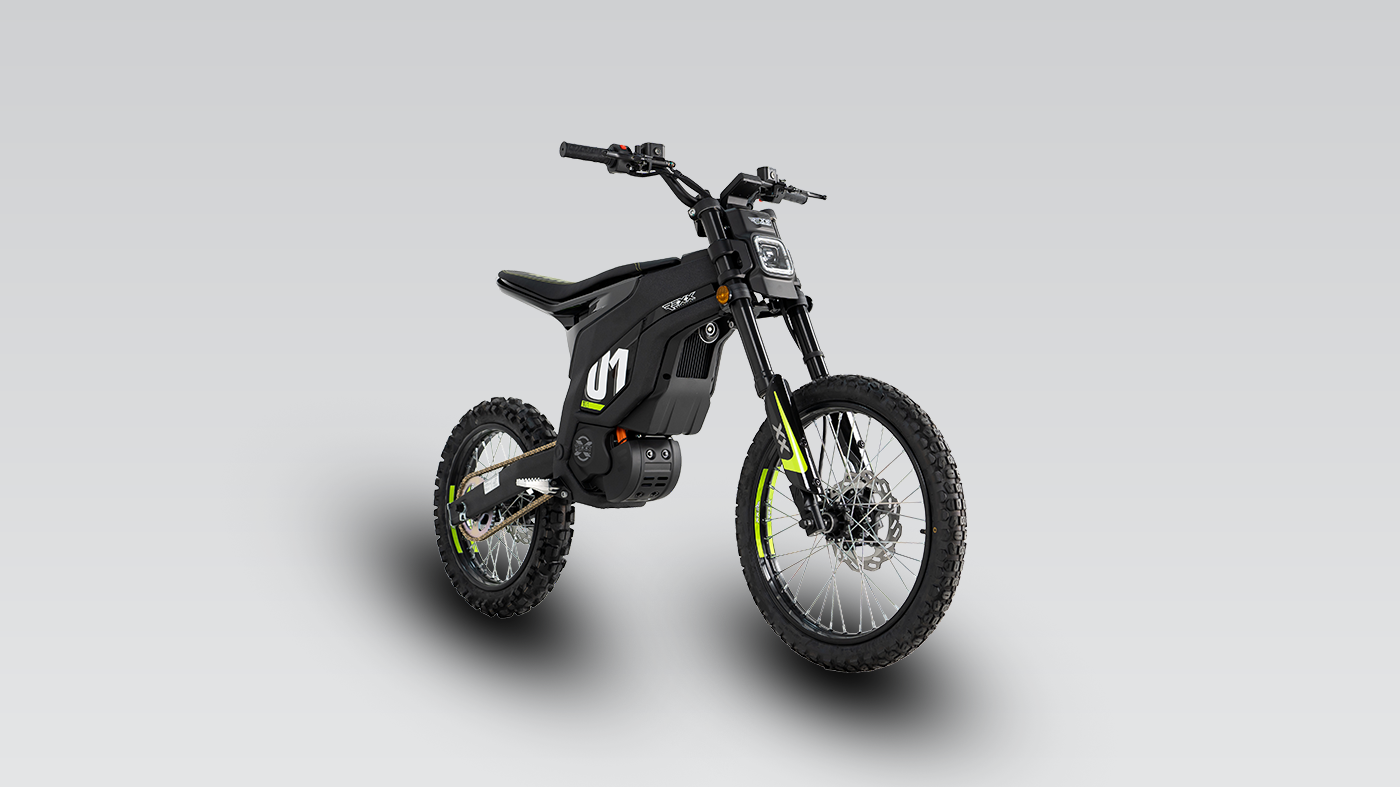 Electric bike on a gray background